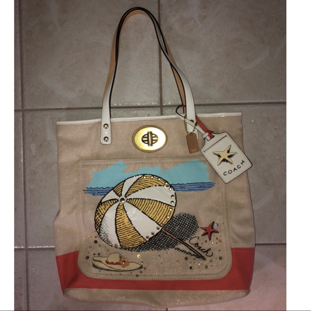 Coach Summer Tote Bag (beach/nautical design)